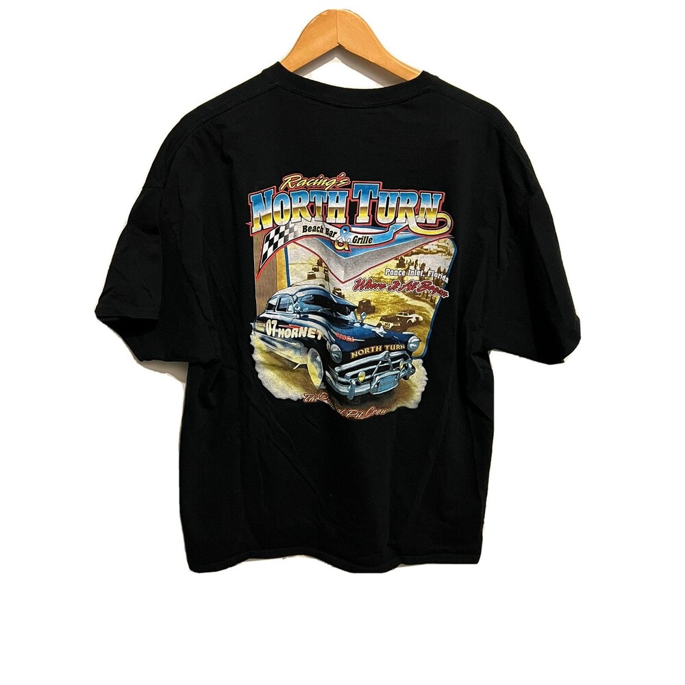 NASCAR RACING North Turn Beach Bar n Grille Ponce Inlet FL Shirt Mens 2XL